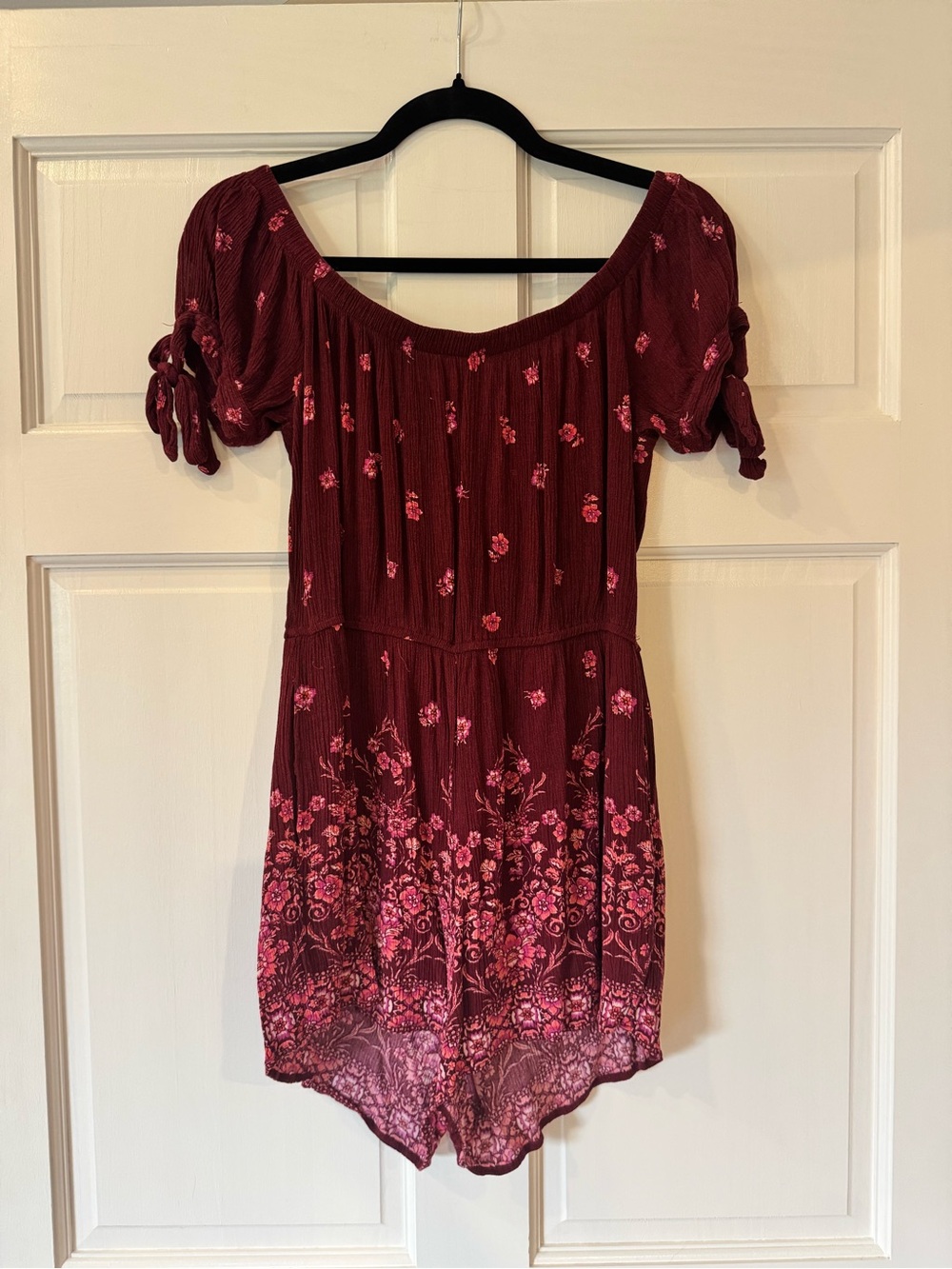 Francesca's Off-The-Shoulder Floral Romper